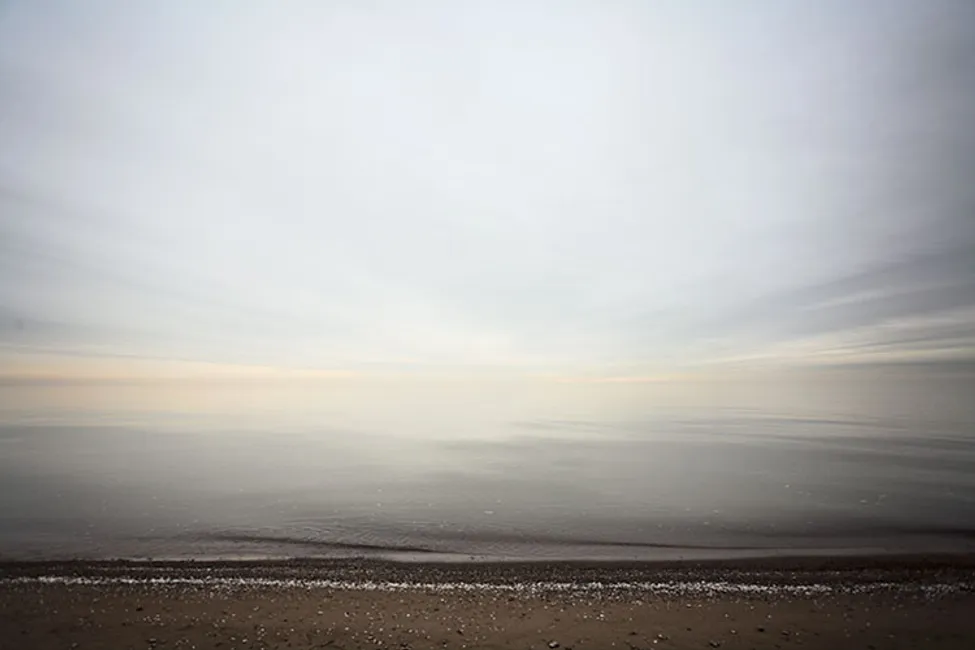 white pebble beach