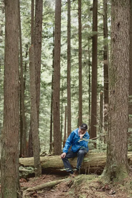farmer in the forest