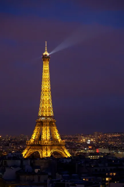 Eiffel Tower lights, Paris, France