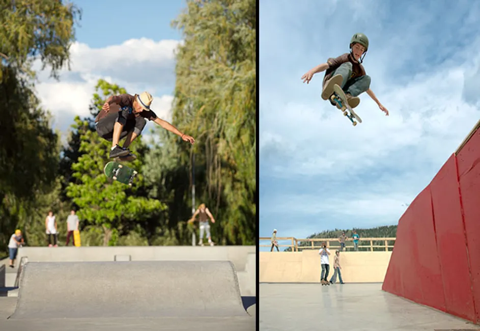 l: derek kickflip / r: ?? kickflip